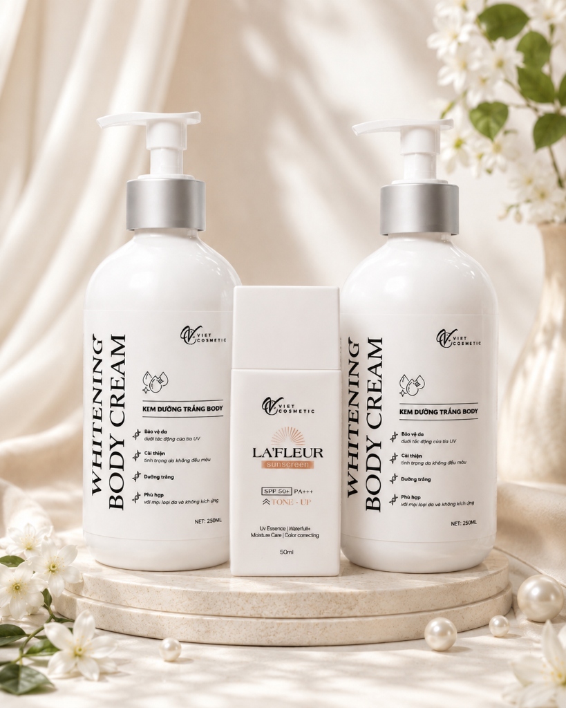 Combo Mua 2 Chai Body Tặng 1 Kem Chống Nắng Da Mặt La'Fleur